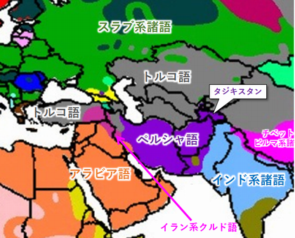 中央アジア言語地図