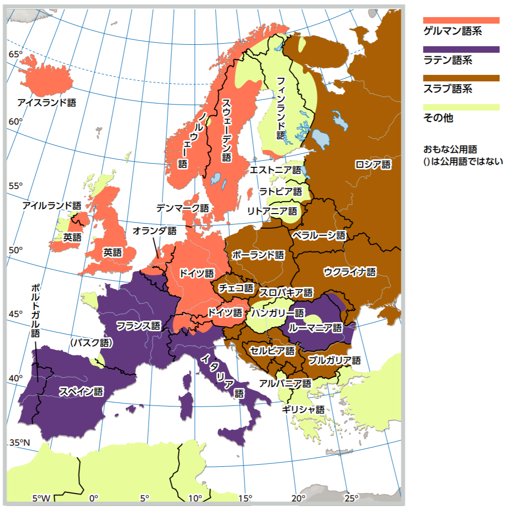 ヨーロッパ言語地図